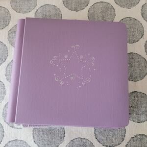 Creative Memories 7x7 Embossed Purple and Silver Star Scrapbook Album